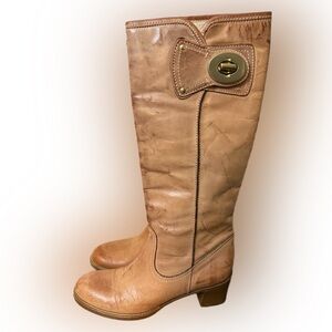 Sara Tan Over the Knee Boots